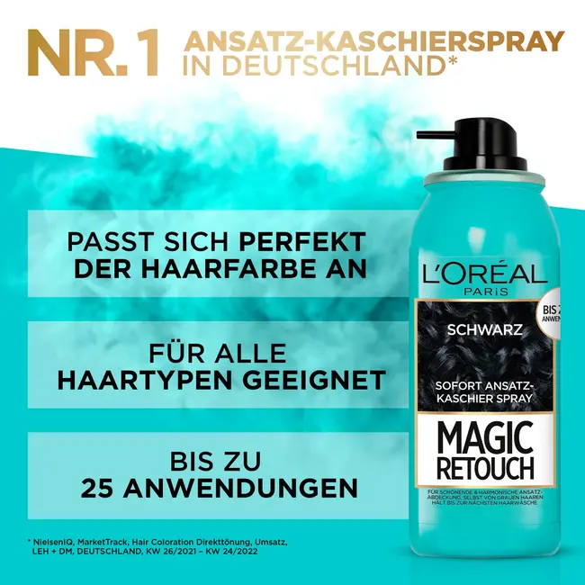 L'ORÉAL PARiS MAGIC RETOUCH Aanzetspray Zwart 75 ml