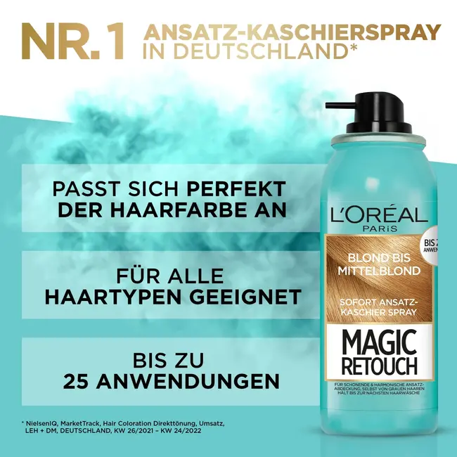 L'ORÉAL PARiS MAGIC RETOUCH Aanzetspray Blond Tot Middenblond 75 ml