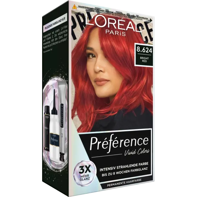 L'ORÉAL PARiS PRÉFÉRENCE Haarverf Levendige Kleuren 8.624 Helder Rood 1 St