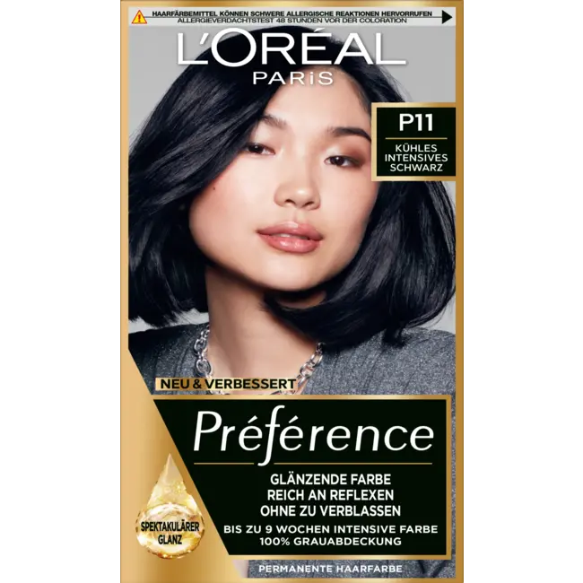 L'ORÉAL PARiS PRÉFÉRENCE Haarverf P11 Cool Intens Zwart 1 St