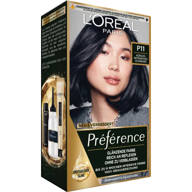 L'ORÉAL PARiS PRÉFÉRENCE Haarverf P11 Cool Intens Zwart 1 St
