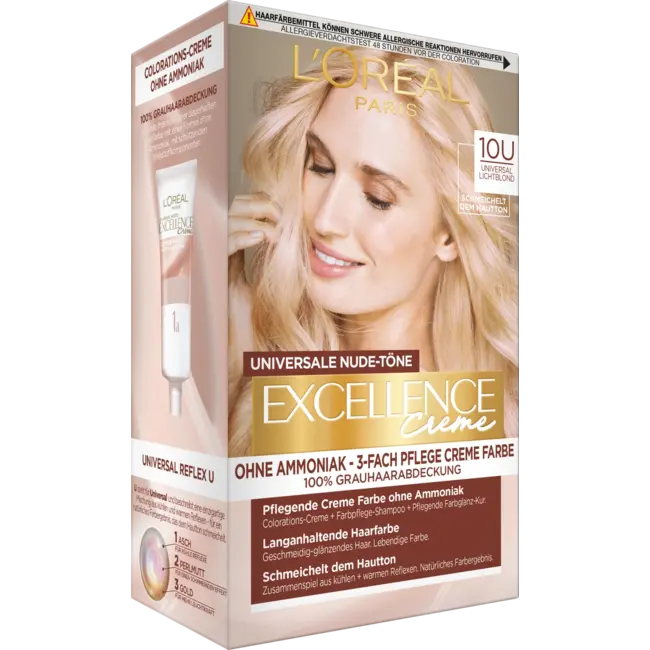 L'ORÉAL PARiS EXCELLENCE CREME Haarverf Nude 10U licht lichtblond 1 St