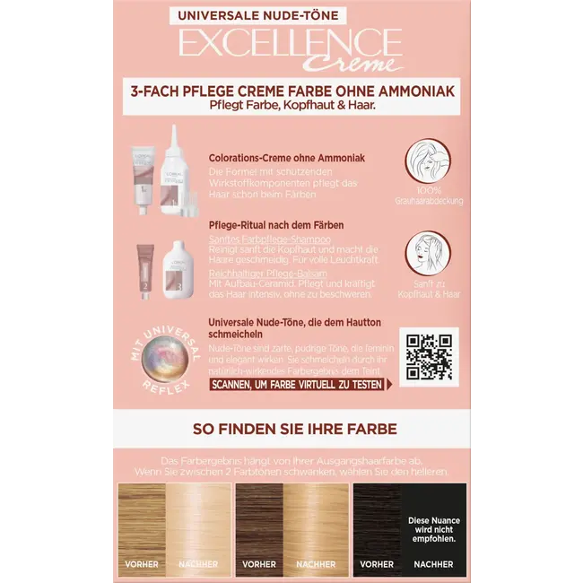 L'ORÉAL PARiS EXCELLENCE CREME Haarverf Nude 10U licht lichtblond 1 St