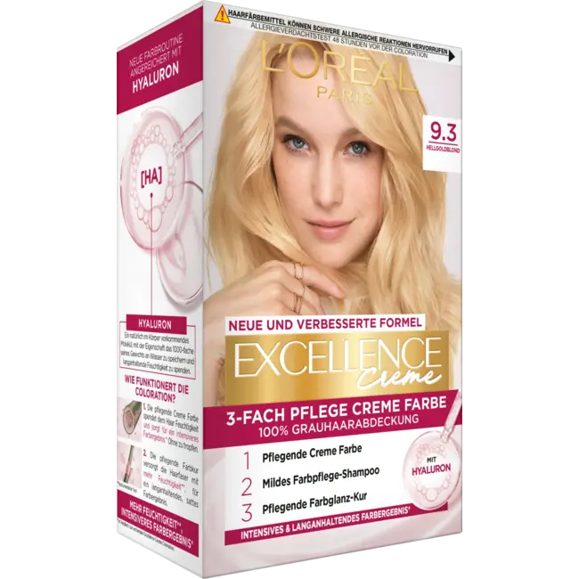 L'ORÉAL PARiS EXCELLENCE CREME Haarverf 9.3 Hellgoldblond 1 St