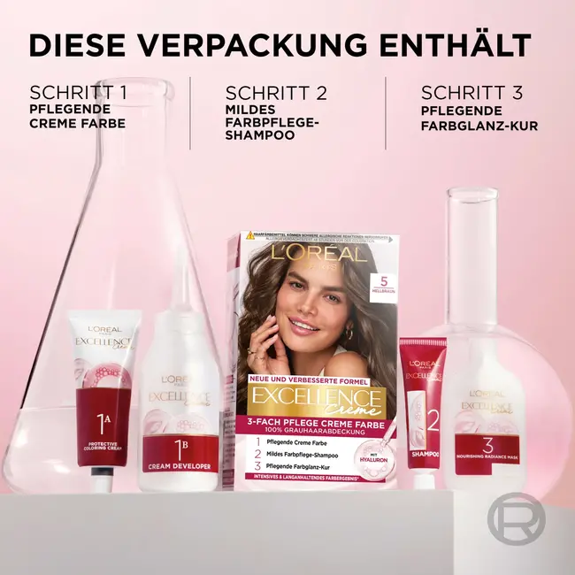 L'ORÉAL PARiS EXCELLENCE CREME Haarverf 5.3 Helle Kastanie 1 St