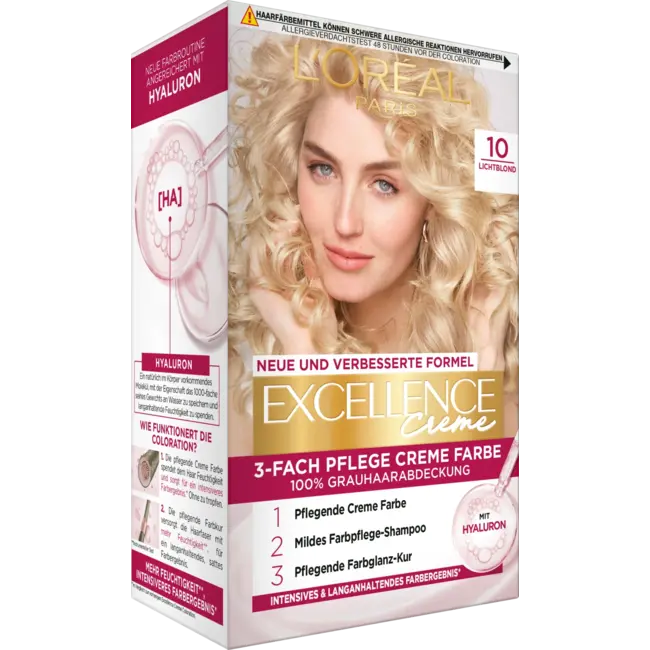 L'ORÉAL PARiS EXCELLENCE CREME Haarverf 10 lichtblond 1 St