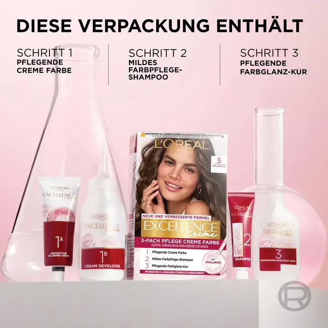 L'ORÉAL PARiS EXCELLENCE CREME Haarverf 7.3 Hazelnootblond 1 St