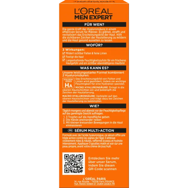 L'ORÉAL PARiS MEN EXPERT Serum Power Age Hyaluronzuur 30 ml