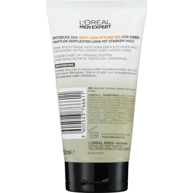 L'ORÉAL PARiS MEN EXPERT Haargel Invisicontrol Nette Look 150 ml