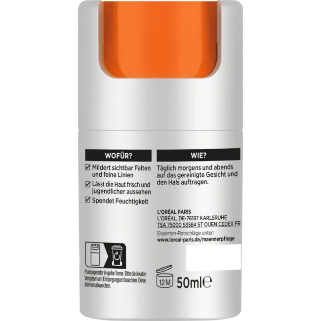 L'ORÉAL PARiS MEN EXPERT Gezichtscrème Antirimpel Hydraterende Crème 50 ml