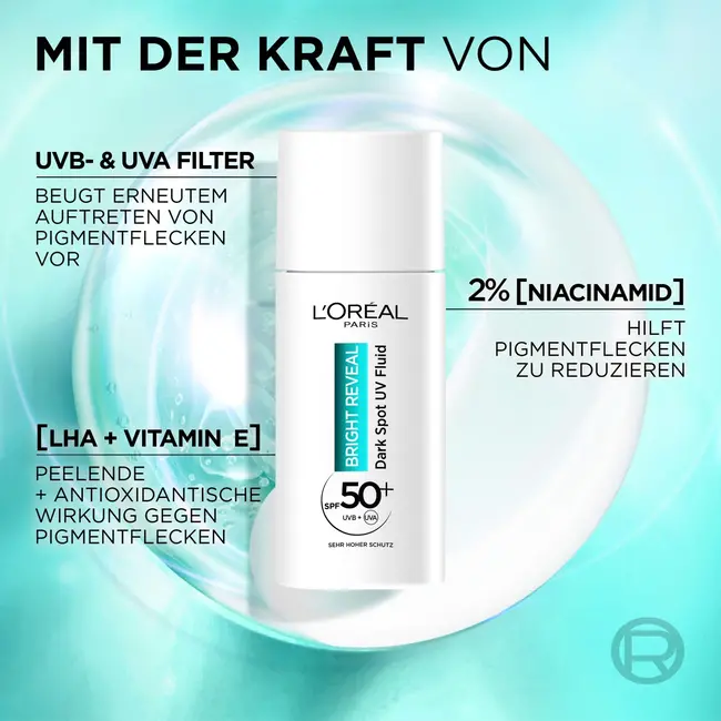 L'ORÉAL PARiS Fluid Bright Reveal Niacinamid+lha LSF 50+ 50 ml