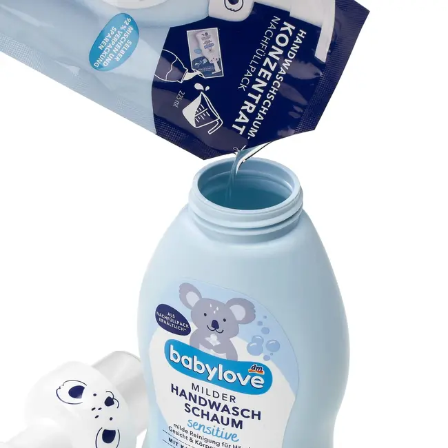 babylove Handwasschuim Mild Concentraat Sensitive, Navulverpakking 25 ml