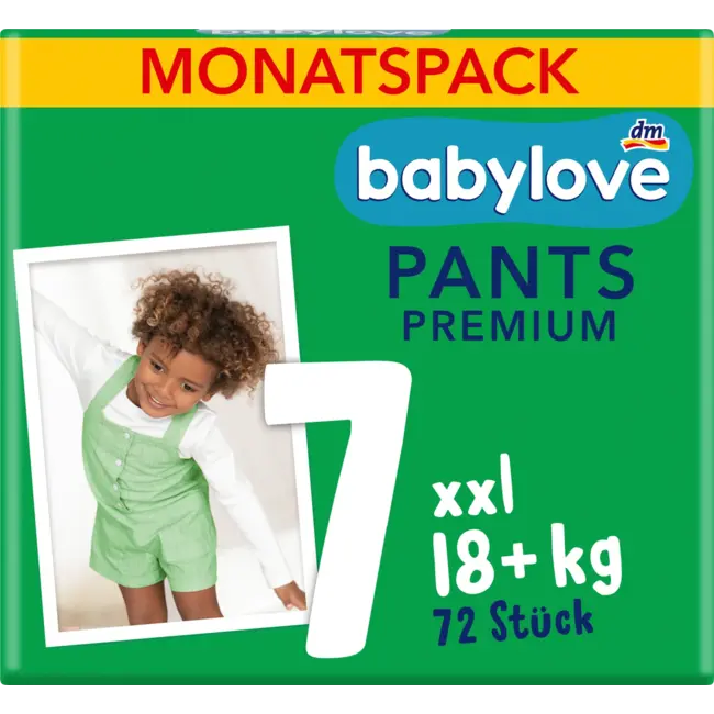 babylove Babybroek Premium Monatsbox Gr. 7 XXL (18+ Kg) 72 St