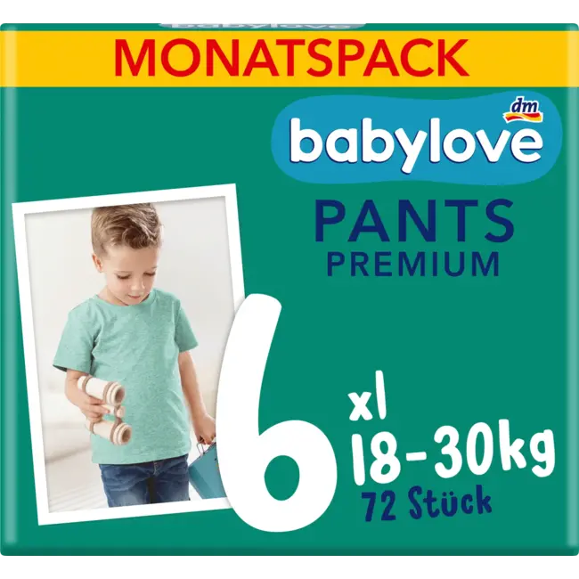 babylove Babybroek Premium Monatsbox Gr. 6 XL (18-30 Kg) 72 St