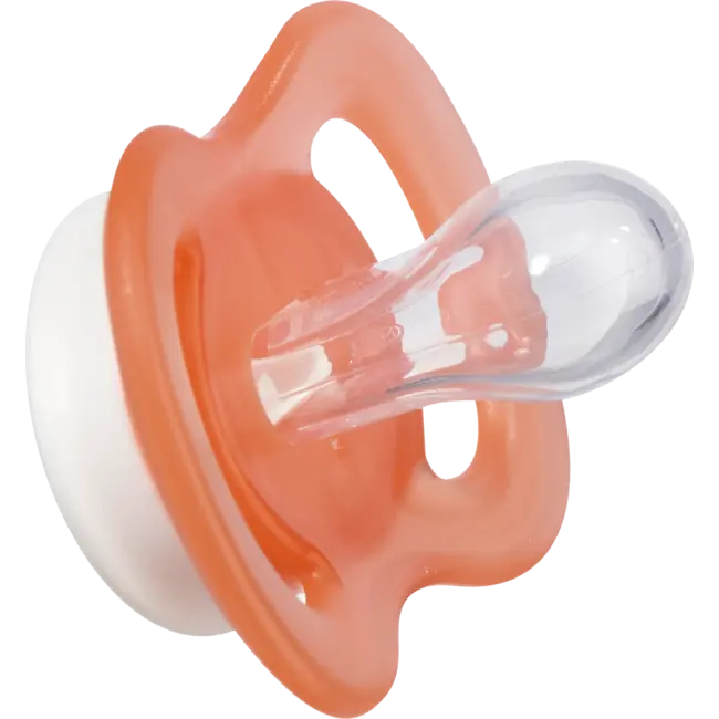 babylove Fopspeen voor pasgeborenen symmetrisch, siliconen, perzik/crème, 0-2 maanden 2 St