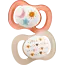 babylove Fopspeen voor pasgeborenen symmetrisch, siliconen, perzik/crème, 0-2 maanden 2 St