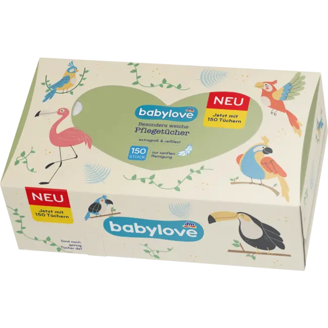 babylove Babyverzorgingsdoekjes Droog 3-laags 150 St