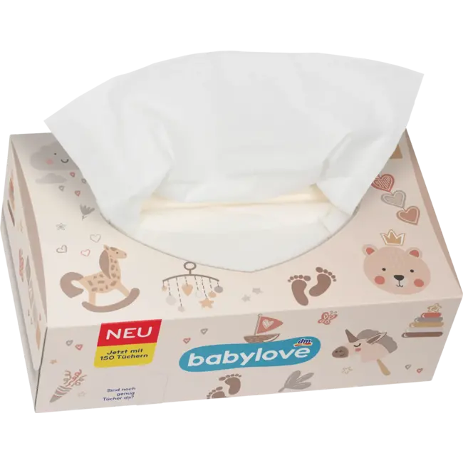 babylove Babyverzorgingsdoekjes Droog 3-laags 150 St