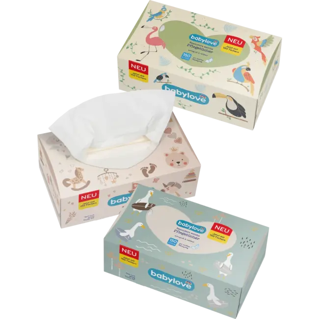 babylove Babyverzorgingsdoekjes Droog 3-laags 150 St