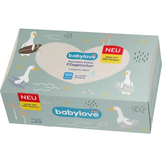 babylove Babyverzorgingsdoekjes Droog 3-laags 150 St
