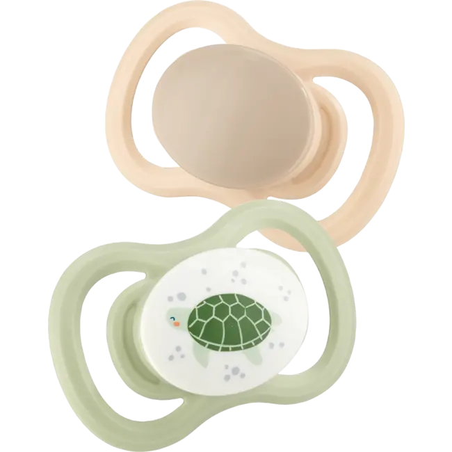 babylove Fopspeen Air Siliconen Anatomisch, Bruin/groen, Maat 2, 5-18 Maanden 2 St