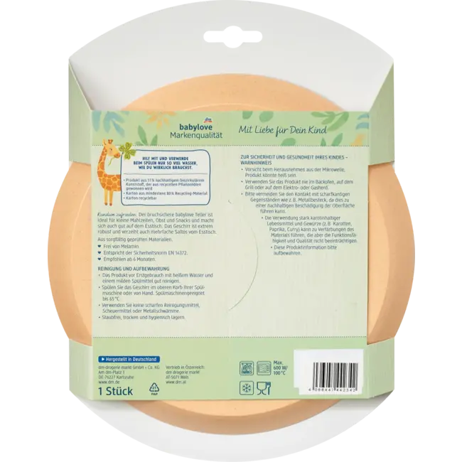 babylove Nature Bord Geel 1 St