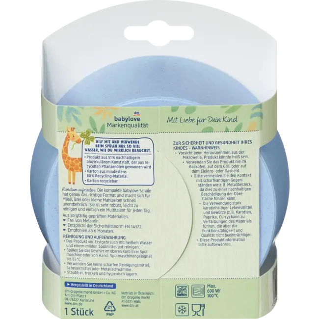 babylove Nature Schaal Blauw 1 St