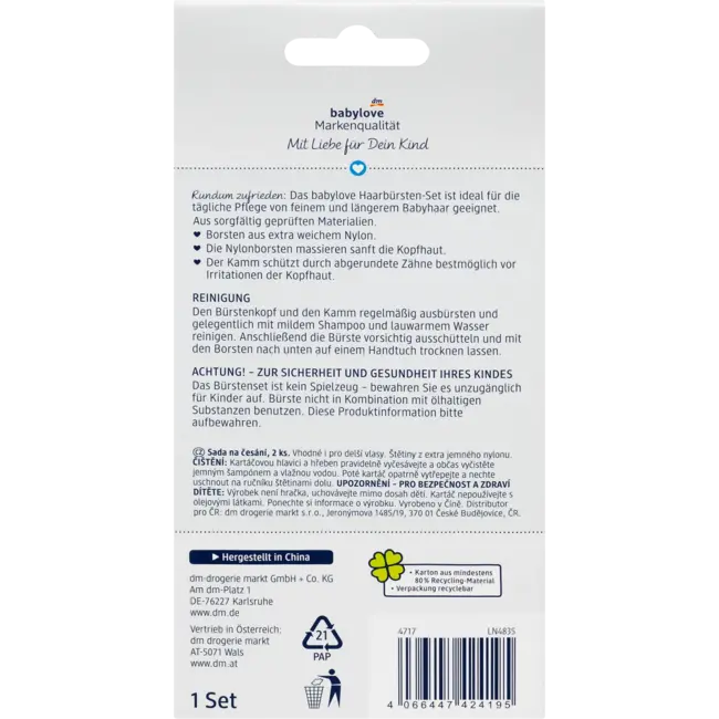 babylove Bürstenset Berry 2 St