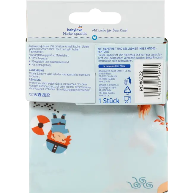 babylove Mouw Slabbetjes Blauw 1 St