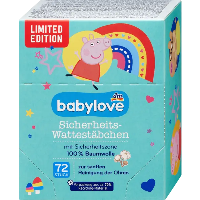 babylove Veiligheids Wattenstaafjes 72 St