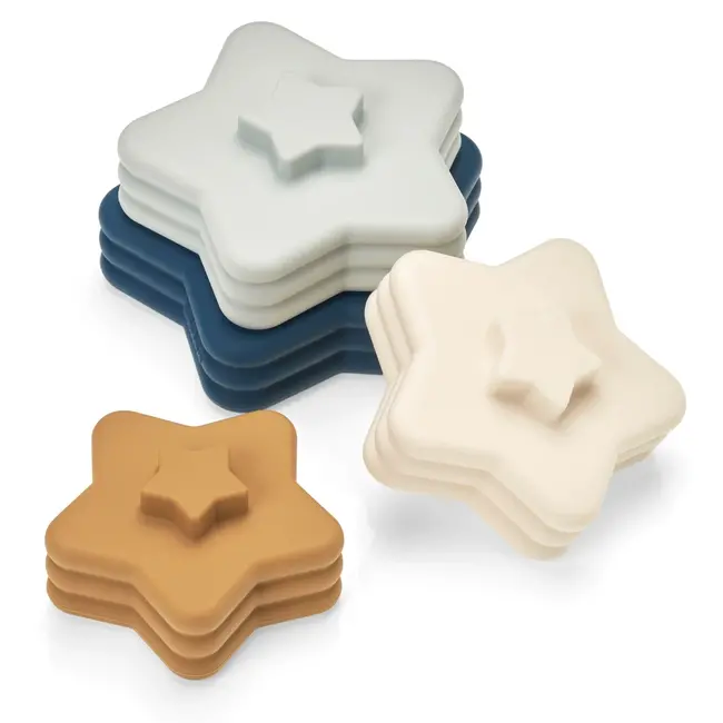 babylove Stapelspel Van Siliconen, 4-delig, Sterren 1 St