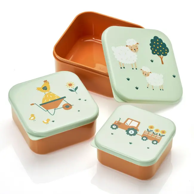 babylove Snackboxen Groen, 3-delig 1 St