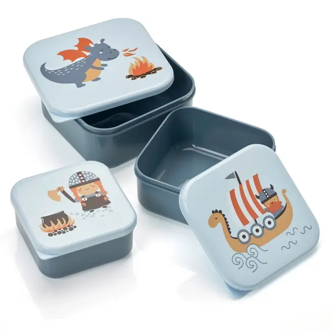 babylove Snackboxen Blauw, 3-delig 1 St