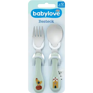 Babylove babylove Eetleerbestek, Groen