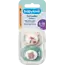 babylove Fopspeen Siliconen Symmetrisch, Beige/groen, Maat 2, 5-18 Maanden 2 St