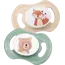 babylove Fopspeen Siliconen Symmetrisch, Beige/groen, Maat 2, 5-18 Maanden 2 St