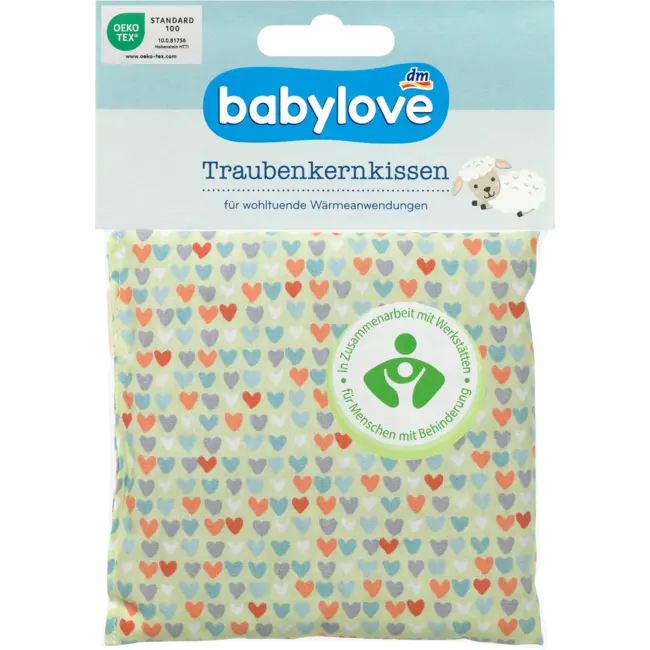 babylove Druivenpitkussen Hartjes 1 St