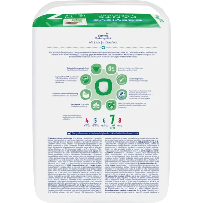 babylove Babybroekje Premium Gr. 7, XXL, 18+ Kg 18 St