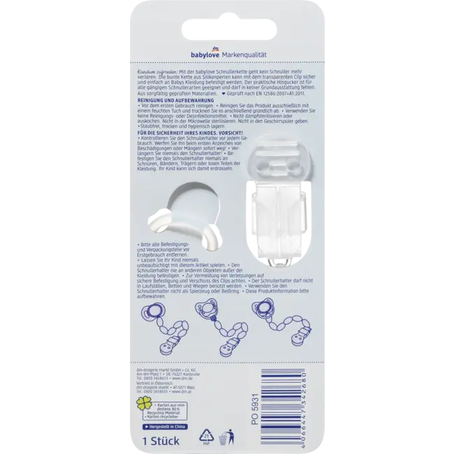 babylove Speenketting Roze/beige 1 St