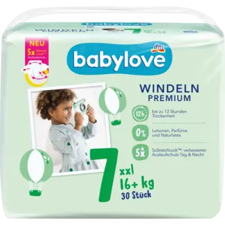 Babylove babylove Windeln Premium Gr. 7 XXL 16+ Kg