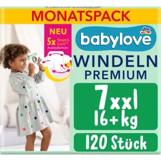 Babylove babylove Luiers Premium Maandpakket Gr. 7 XXL 16+ Kg