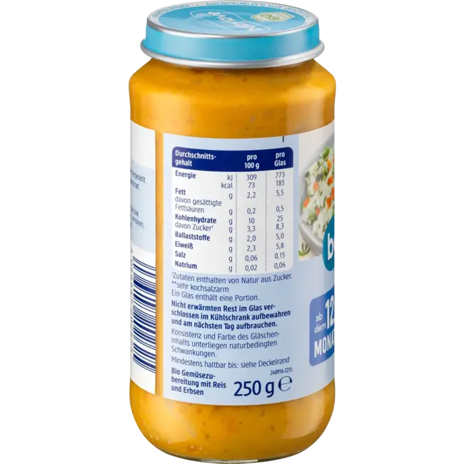 babylove Menu Groentenisotto Met Erwten Vanaf 12 Maanden 250 g