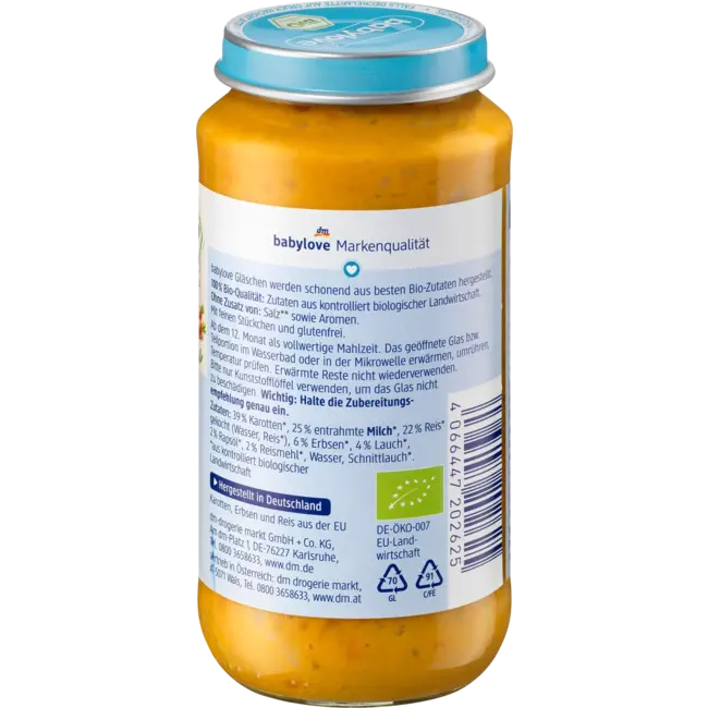 babylove Menu Groentenisotto Met Erwten Vanaf 12 Maanden 250 g