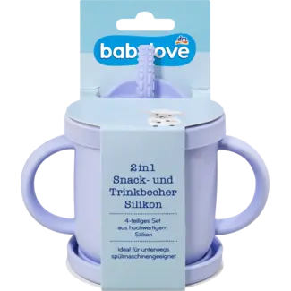 Babylove babylove Snack- En Drinkbeker 2in1 Siliconen Lila