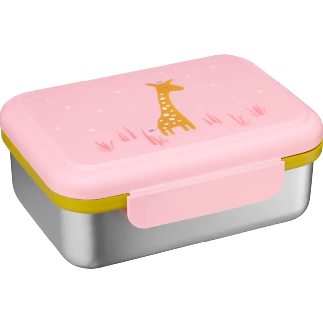 babylove Brooddoos RVS Roze/mosterd 1 St