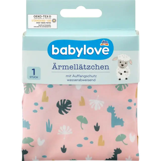 babylove Mouw Slabbetje Dino Roze 1 St