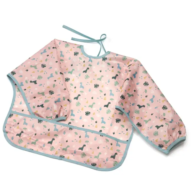 babylove Mouw Slabbetje Dino Roze 1 St