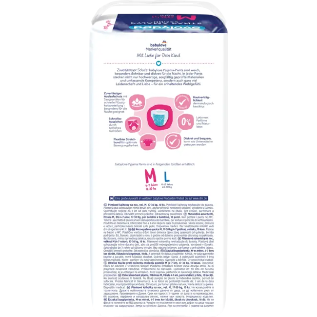 babylove Pyjamabroek Gr. M 4-7jahre (17-30 Kg) 10 St