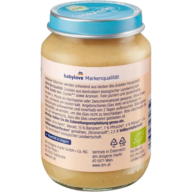 babylove Fruit & Granen Fruitallergie Met Volkoren Vanaf De 6e Maand 190 g