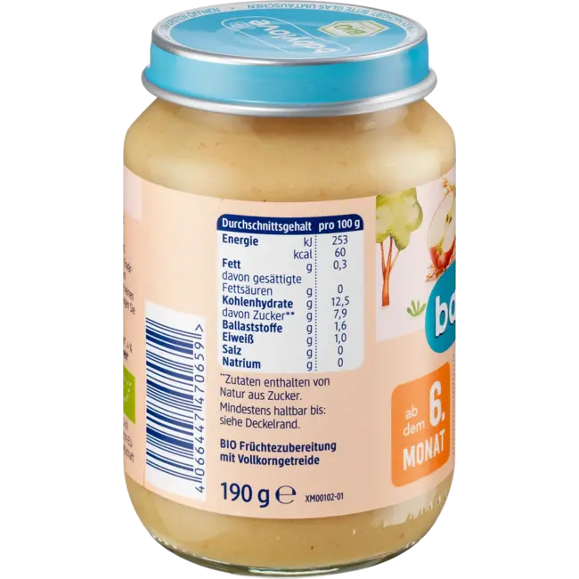 babylove Fruit & Granen Fruitallergie Met Volkoren Vanaf De 6e Maand 190 g